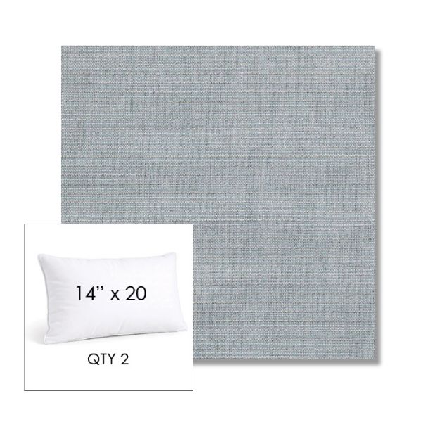 Picture of Ambrose Chambray | 14" x 20" Lumbar Sunbrella® Outdoor Pillow