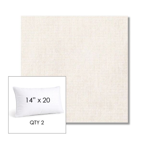 Picture of Ambrose Linen | 14" x 20" Lumbar Sunbrella® Outdoor Pillow