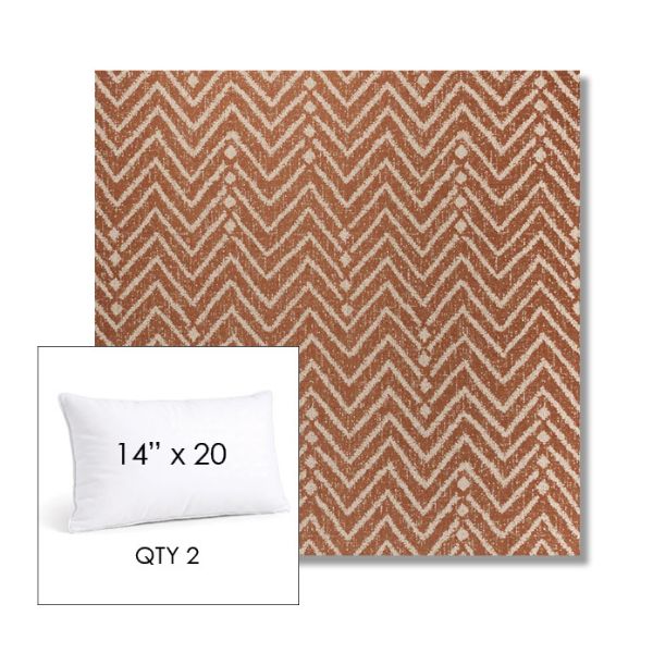 Picture of Argo Clay | 14" x 20" Lumbar Sunbrella® Outdoor Pillow