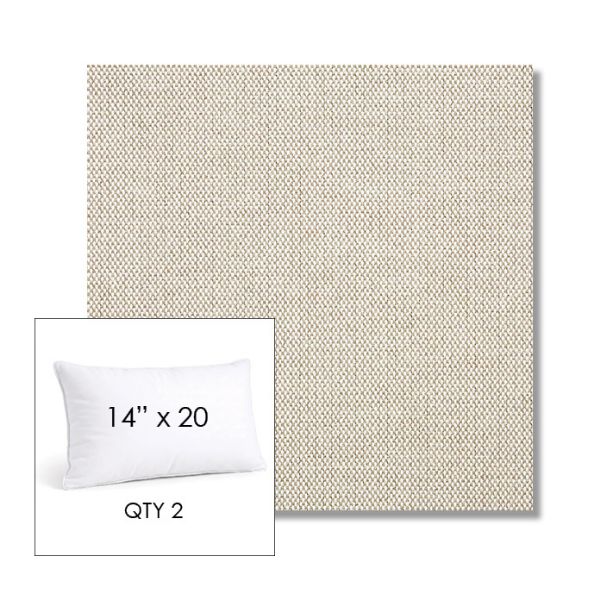 Picture of Blend Linen | 14" x 20" Lumbar Sunbrella® Outdoor Pillow
