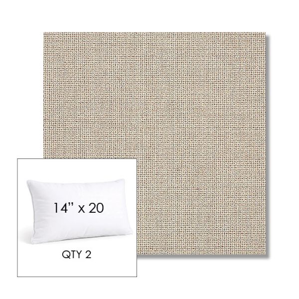 Picture of Bliss Sand | 14" x 20" Lumbar Sunbrella® Outdoor Pillow