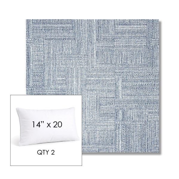 Picture of Boro Indigo | 14" x 20" Lumbar Sunbrella® Outdoor Pillow