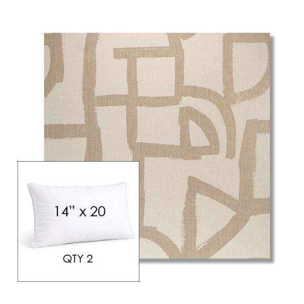 Picture of Brushstroke Stucco | 14" x 20" Lumbar Sunbrella® Outdoor Pillow