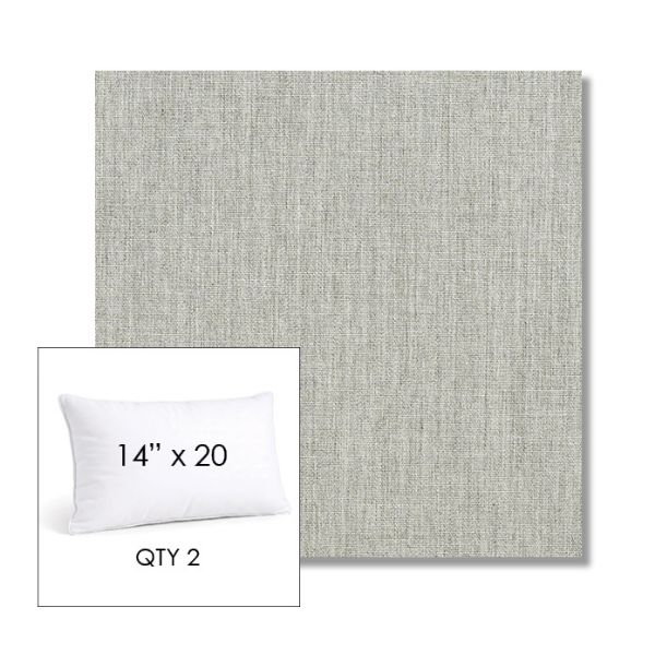 Picture of Canvas Granite | 14" x 20" Lumbar Sunbrella® Outdoor Pillow