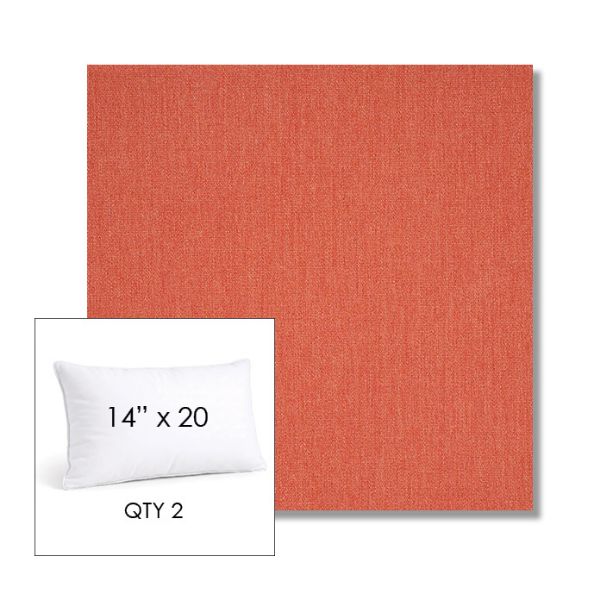 Picture of Canvas Persimmon | 14" x 20" Lumbar Sunbrella® Outdoor Pillow