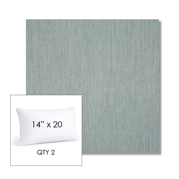 Picture of Cast Mist | 14" x 20" Lumbar Sunbrella® Outdoor Pillow