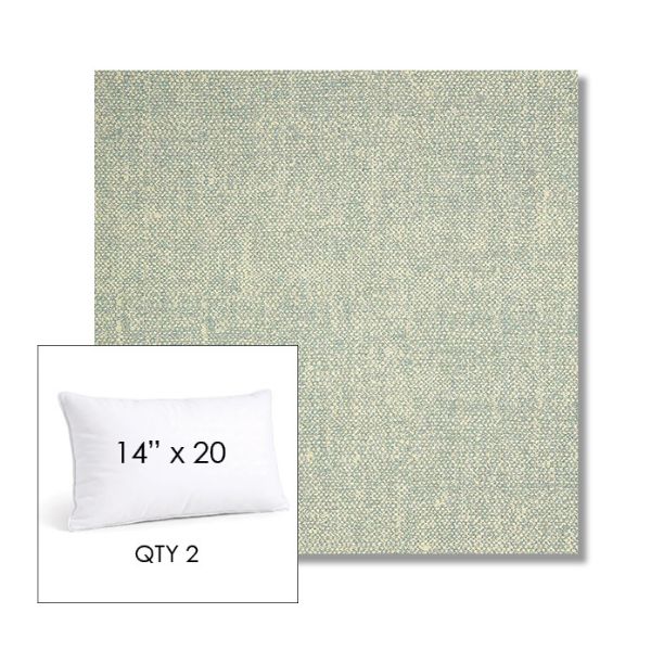 Picture of Chartres Mist | 14" x 20" Lumbar Sunbrella® Outdoor Pillow