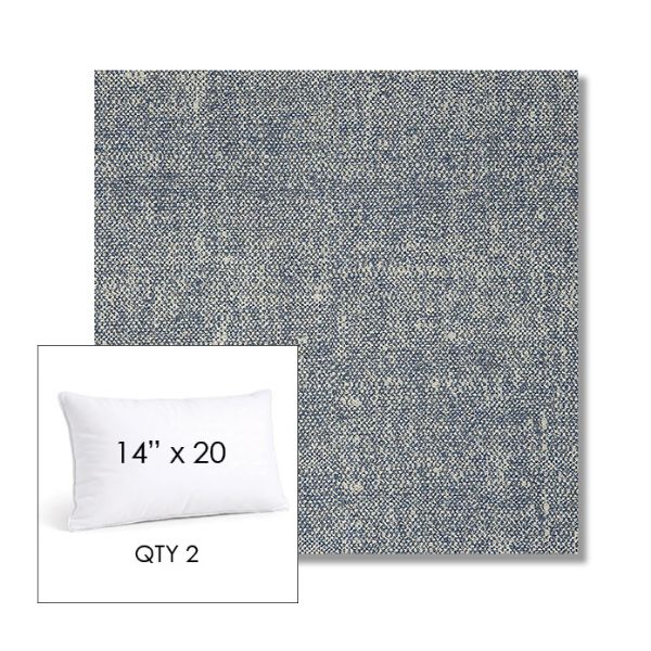 Picture of Chartres Storm | 14" x 20" Lumbar Sunbrella® Outdoor Pillow