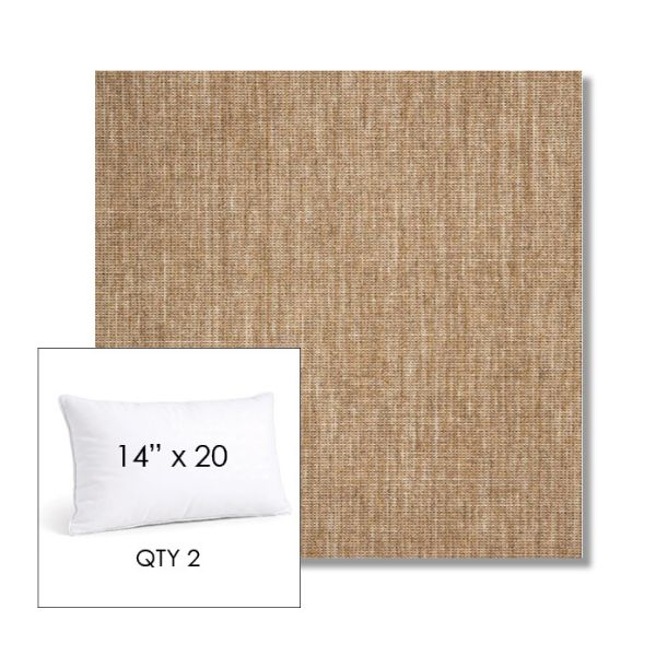 Picture of Crush Camel | 14" x 20" Lumbar Sunbrella® Outdoor Pillow