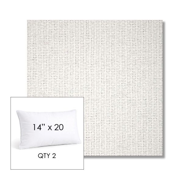 Picture of Dumont Snow | 14" x 20" Lumbar Sunbrella® Outdoor Pillow