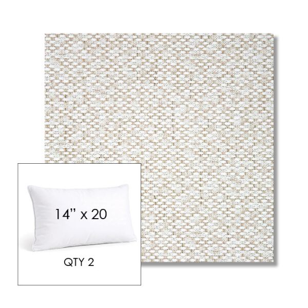 Picture of Dumont Stucco | 14" x 20" Lumbar Sunbrella® Outdoor Pillow