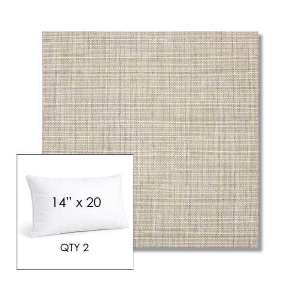 Picture of Echo Ash | 14" x 20" Lumbar Sunbrella® Outdoor Pillow