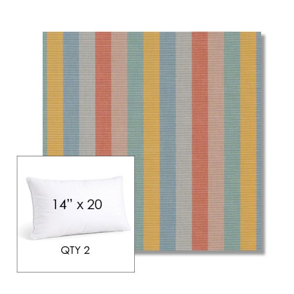 Picture of Entice Sunrise | 14" x 20" Lumbar Sunbrella® Outdoor Pillow