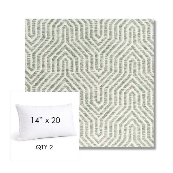 Picture of Etna Juniper | 14" x 20" Lumbar Sunbrella® Outdoor Pillow