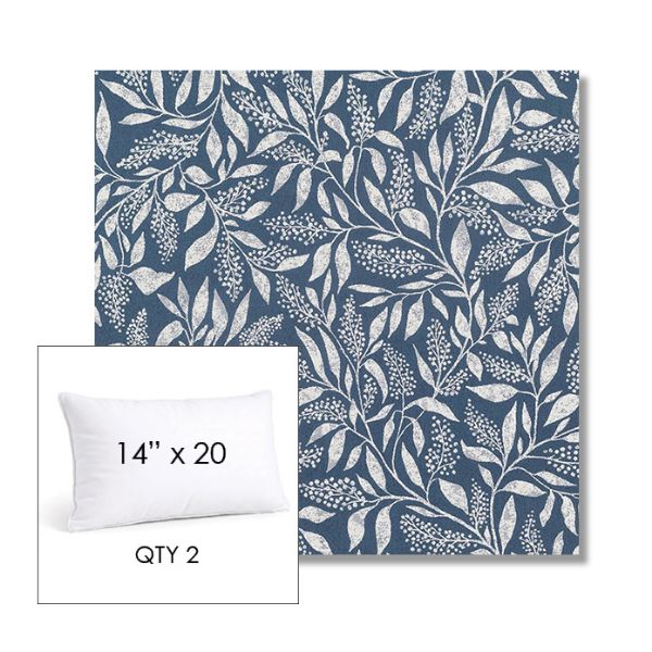 Picture of Exquisite Indigo | 14" x 20" Lumbar Sunbrella® Outdoor Pillow