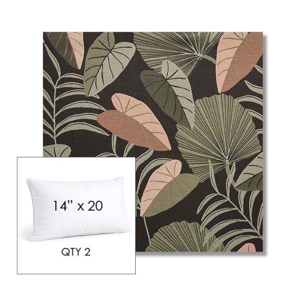Picture of Fernie Midnight Garden | 14" x 20" Lumbar Sunbrella® Outdoor Pillow