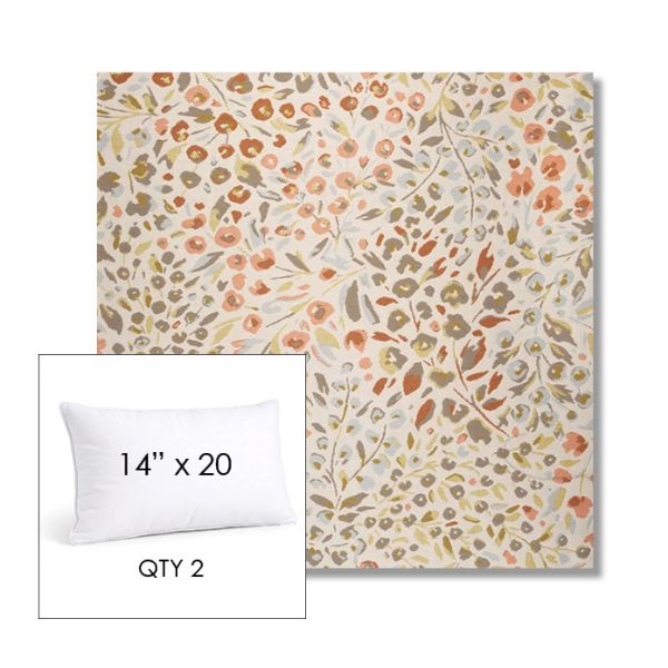 Picture of Flora Sunset | 14" x 20" Lumbar Sunbrella® Outdoor Pillow