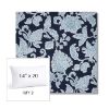 Picture of Floral Song Navy | 14" x 20" Lumbar Sunbrella® Outdoor Pillow