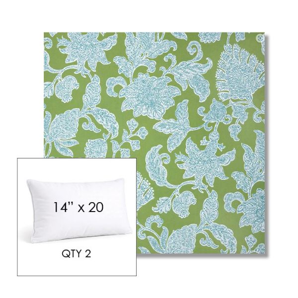 Picture of Floral Song Spring | 14" x 20" Lumbar Sunbrella® Outdoor Pillow