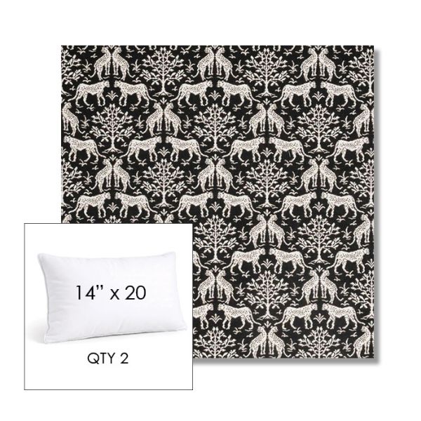 Picture of Jaipur Frame Onyx | 14" x 20" Lumbar Sunbrella® Outdoor Pillow