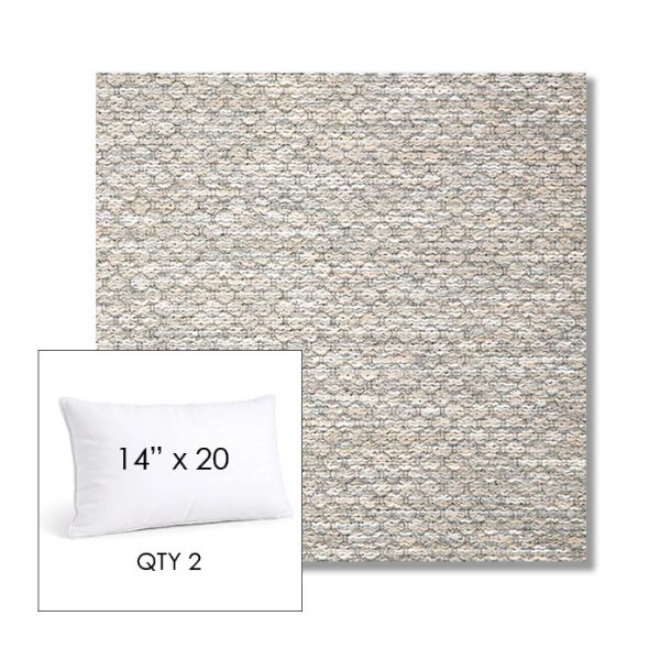 Picture of Litchfield Fog | 14" x 20" Lumbar Sunbrella® Outdoor Pillow