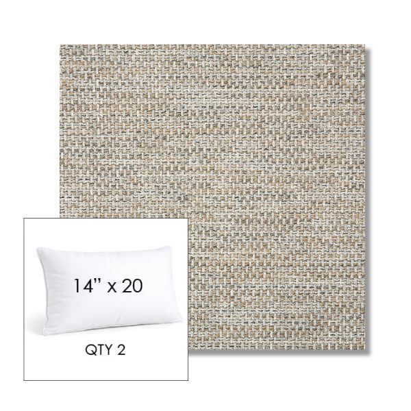 Picture of Mainstreet Dove | 14" x 20" Lumbar Sunbrella® Outdoor Pillow