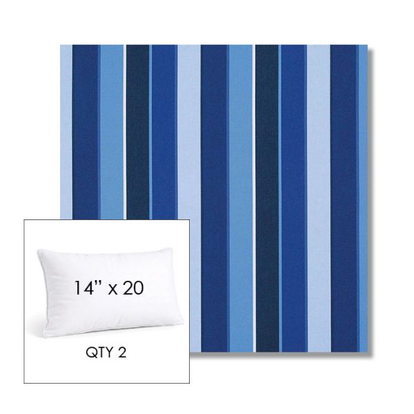 Picture of Milano Cobalt | 14" x 20" Lumbar Sunbrella® Outdoor Pillow