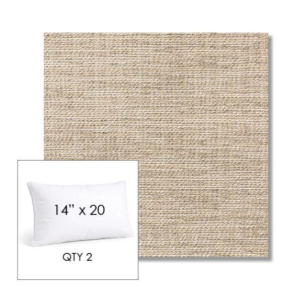 Picture of Momento Parchment | 14" x 20" Lumbar Sunbrella® Outdoor Pillow