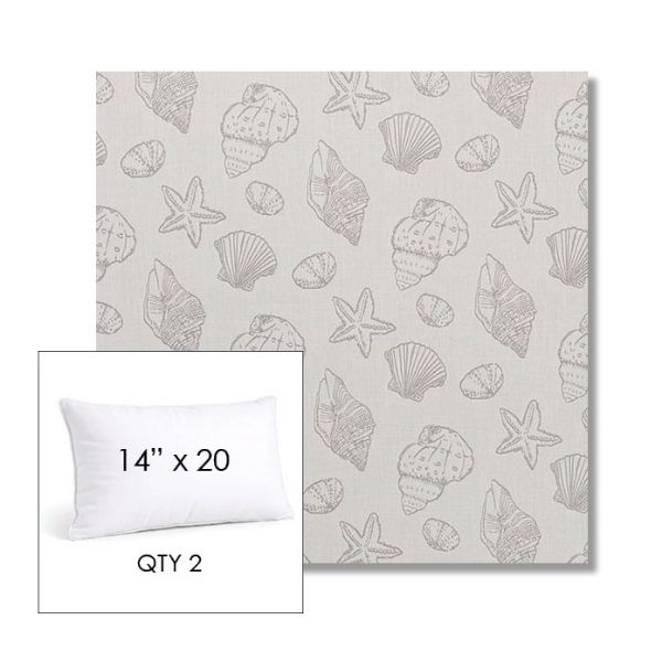 Picture of Nantucket Fossil | 14" x 20" Lumbar Sunbrella® Outdoor Pillow