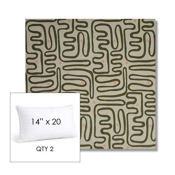 Picture of Nema Sagebrush | 14" x 20" Lumbar Sunbrella® Outdoor Pillow