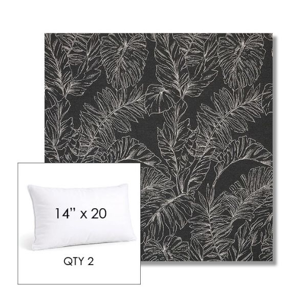 Picture of Palma Shadow | 14" x 20" Lumbar Sunbrella® Outdoor Pillow