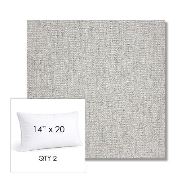 Picture of Pashmina Fog | 14" x 20" Lumbar Sunbrella® Outdoor Pillow