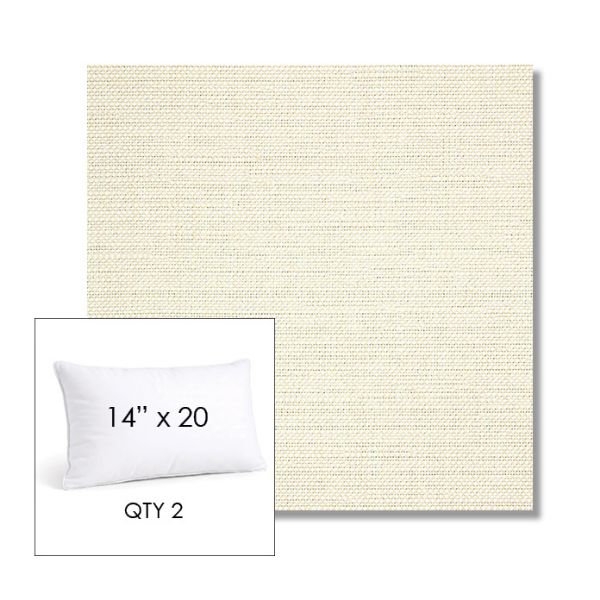 Picture of Piazza Parchment | 14" x 20" Lumbar Sunbrella® Outdoor Pillow