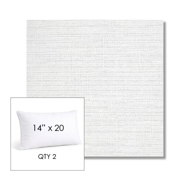 Picture of Piazza White | 14" x 20" Lumbar Sunbrella® Outdoor Pillow