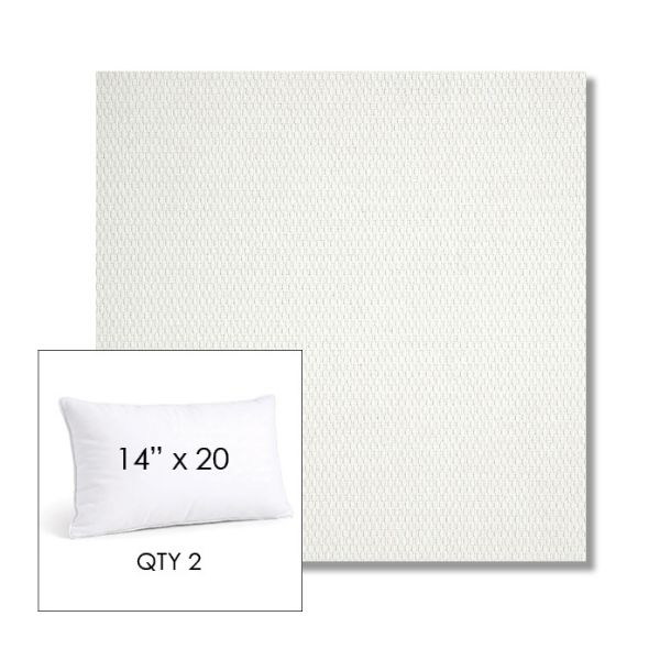 Picture of Pique Salt | 14" x 20" Lumbar Sunbrella® Outdoor Pillow