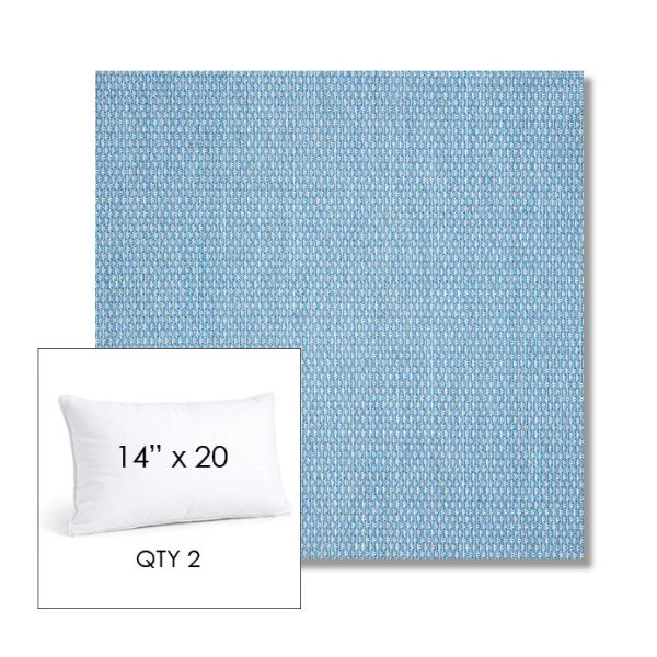 Picture of Pique Sky | 14" x 20" Lumbar Sunbrella® Outdoor Pillow