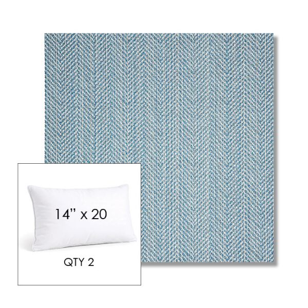 Picture of Posh Sky | 14" x 20" Lumbar Sunbrella® Outdoor Pillow