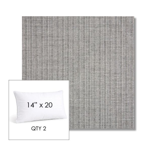 Picture of Proven Ash | 14" x 20" Lumbar Sunbrella® Outdoor Pillow