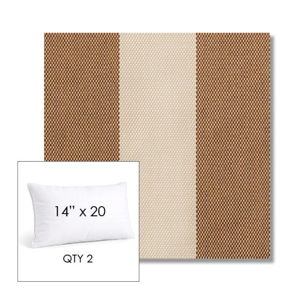 Picture of Rothko Latte | 14" x 20" Lumbar Sunbrella® Outdoor Pillow