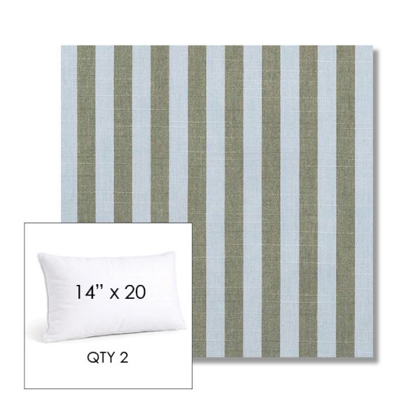 Picture of Sail Away Aloe | 14" x 20" Lumbar Sunbrella® Outdoor Pillow