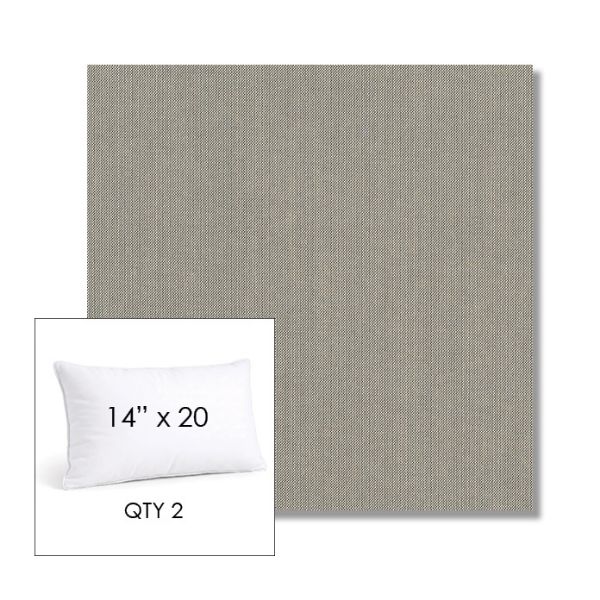 Picture of Spectrum Dove | 14" x 20" Lumbar Sunbrella® Outdoor Pillow