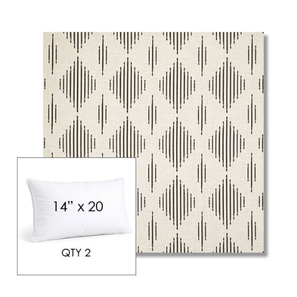 Picture of Spinner Diamond Onyx | 14" x 20" Lumbar Sunbrella® Outdoor Pillow