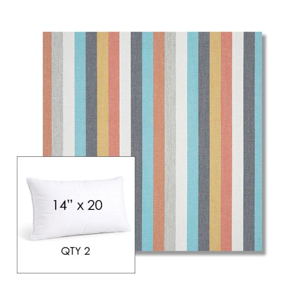 Picture of Surround Sunrise | 14" x 20" Lumbar Sunbrella® Outdoor Pillow