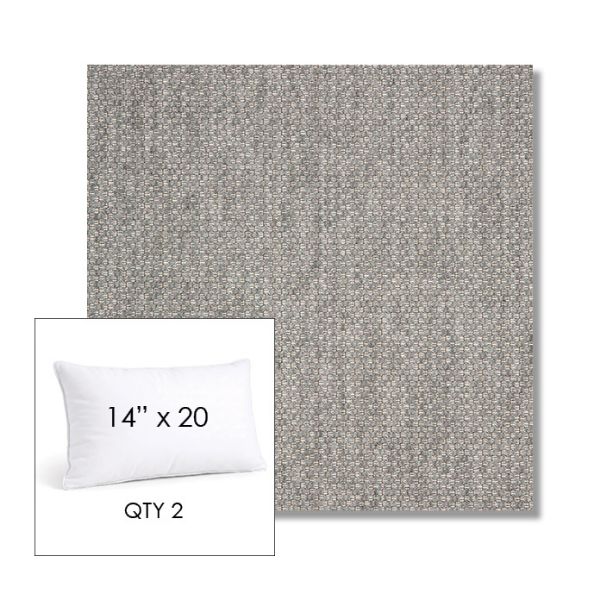 Picture of Tailored Fog | 14" x 20" Lumbar Sunbrella® Outdoor Pillow