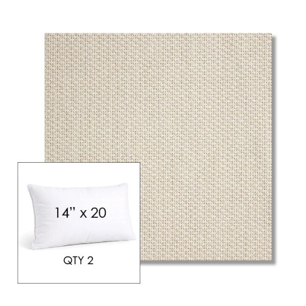 Picture of Tailored Snow | 14" x 20" Lumbar Sunbrella® Outdoor Pillow