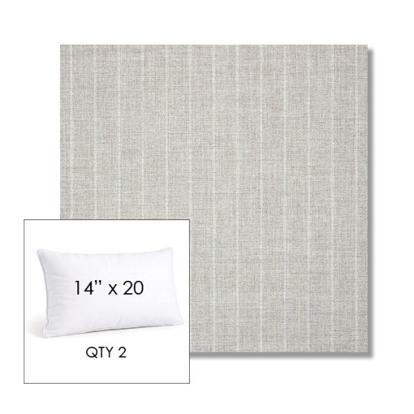 Picture of Ticking Fog | 14" x 20" Lumbar Sunbrella® Outdoor Pillow