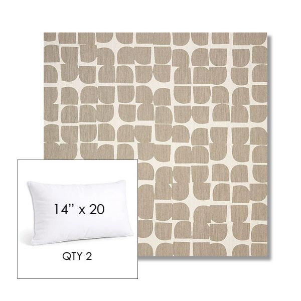 Picture of Toggle Driftwood | 14" x 20" Lumbar Sunbrella® Outdoor Pillow