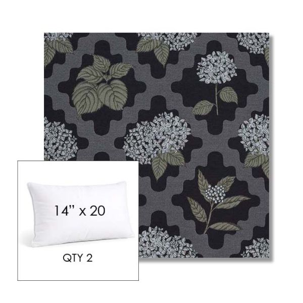 Picture of Trellis Morning Glory | 14" x 20" Lumbar Sunbrella® Outdoor Pillow