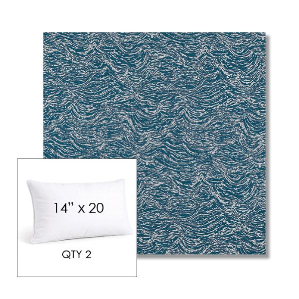 Picture of Undercurrent Lagoon | 14" x 20" Lumbar Sunbrella® Outdoor Pillow