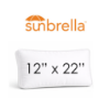 Custom 12" x 22" Rectangular Boxed Sunbrella® Outdoor Pillow (3" Thick) available in over 700 Sunbrella® fabrics.